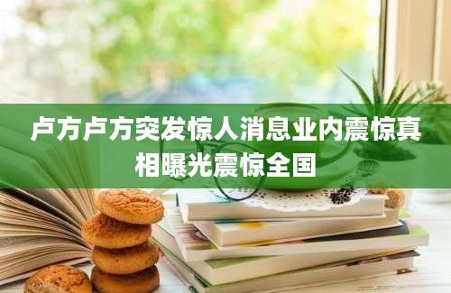 卢方卢方突发惊人消息业内震惊真相曝光震惊全国