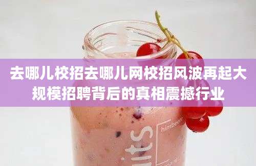 去哪儿校招去哪儿网校招风波再起大规模招聘背后的真相震撼行业