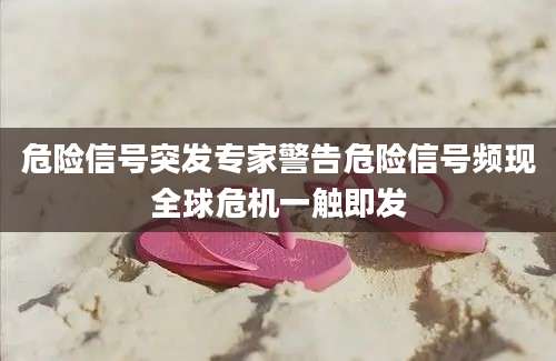 危险信号突发专家警告危险信号频现全球危机一触即发