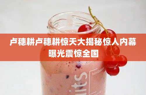 卢穗耕卢穗耕惊天大揭秘惊人内幕曝光震惊全国