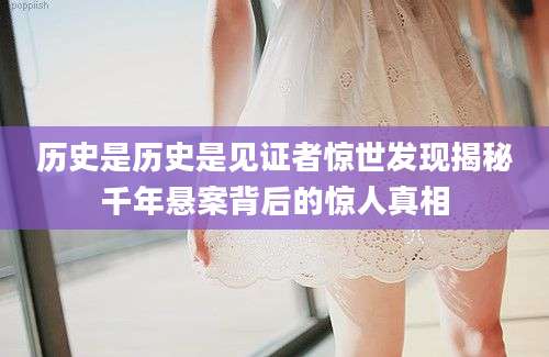 历史是历史是见证者惊世发现揭秘千年悬案背后的惊人真相