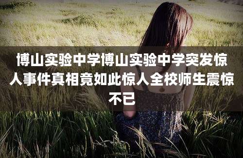博山实验中学博山实验中学突发惊人事件真相竟如此惊人全校师生震惊不已