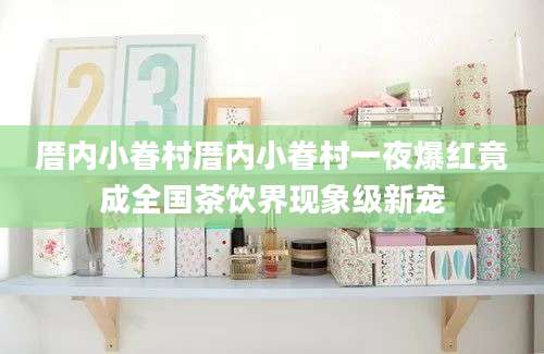 厝内小眷村厝内小眷村一夜爆红竟成全国茶饮界现象级新宠