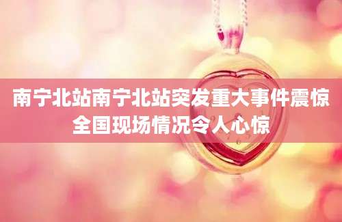 南宁北站南宁北站突发重大事件震惊全国现场情况令人心惊