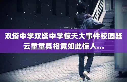 双塔中学双塔中学惊天大事件校园疑云重重真相竟如此惊人...