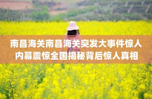 南昌海关南昌海关突发大事件惊人内幕震惊全国揭秘背后惊人真相