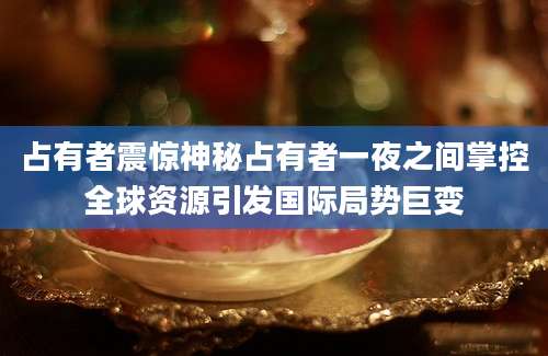 占有者震惊神秘占有者一夜之间掌控全球资源引发国际局势巨变