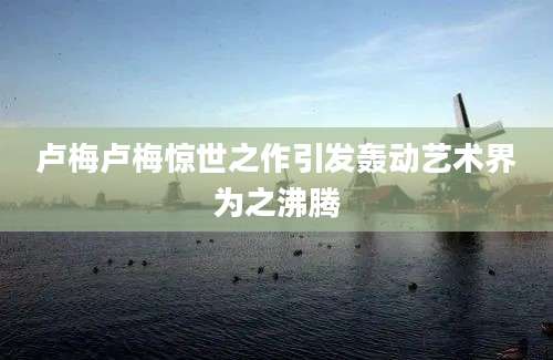 卢梅卢梅惊世之作引发轰动艺术界为之沸腾