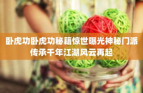 卧虎功卧虎功秘籍惊世曝光神秘门派传承千年江湖风云再起