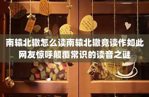 南辕北辙怎么读南辕北辙竟读作如此网友惊呼颠覆常识的读音之谜