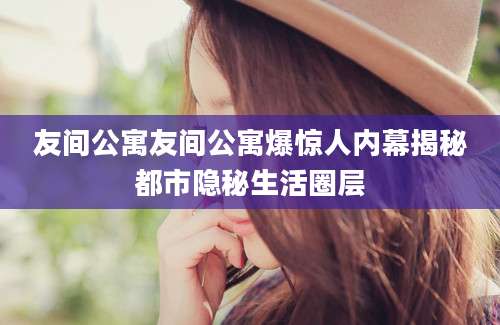 友间公寓友间公寓爆惊人内幕揭秘都市隐秘生活圈层