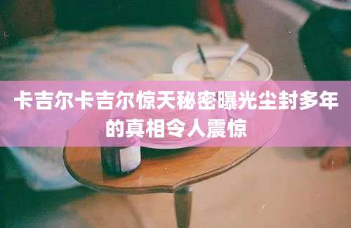 卡吉尔卡吉尔惊天秘密曝光尘封多年的真相令人震惊