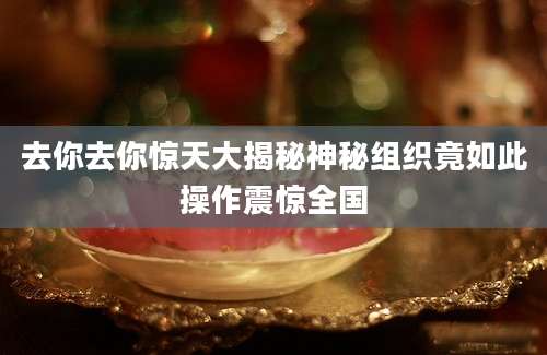 去你去你惊天大揭秘神秘组织竟如此操作震惊全国