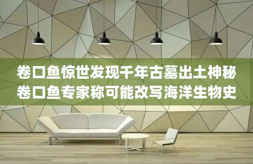 卷口鱼惊世发现千年古墓出土神秘卷口鱼专家称可能改写海洋生物史