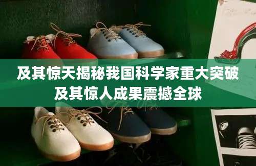 及其惊天揭秘我国科学家重大突破及其惊人成果震撼全球