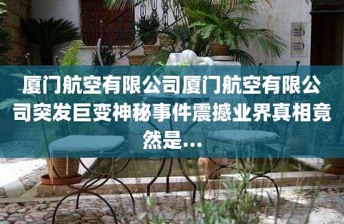 厦门航空有限公司厦门航空有限公司突发巨变神秘事件震撼业界真相竟然是...
