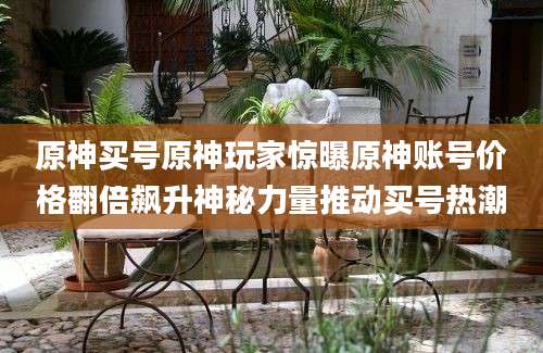 原神买号原神玩家惊曝原神账号价格翻倍飙升神秘力量推动买号热潮