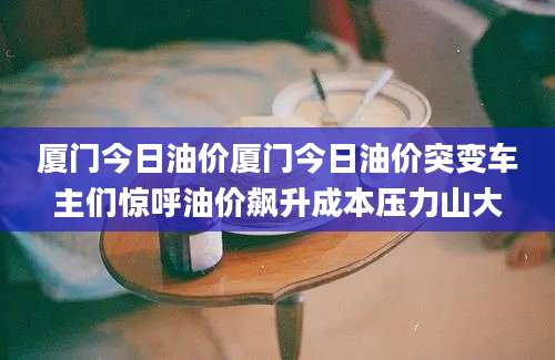 厦门今日油价厦门今日油价突变车主们惊呼油价飙升成本压力山大