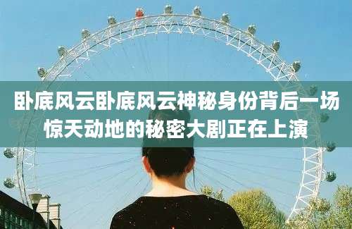 卧底风云卧底风云神秘身份背后一场惊天动地的秘密大剧正在上演