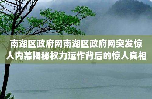 南湖区政府网南湖区政府网突发惊人内幕揭秘权力运作背后的惊人真相