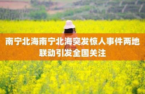 南宁北海南宁北海突发惊人事件两地联动引发全国关注