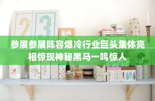 参展参展阵容爆冷行业巨头集体亮相惊现神秘黑马一鸣惊人