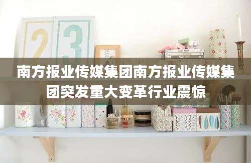 南方报业传媒集团南方报业传媒集团突发重大变革行业震惊