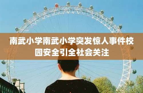 南武小学南武小学突发惊人事件校园安全引全社会关注