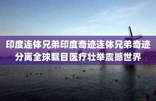 印度连体兄弟印度奇迹连体兄弟奇迹分离全球瞩目医疗壮举震撼世界