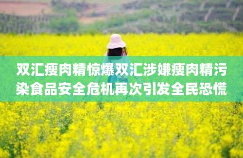 双汇瘦肉精惊爆双汇涉嫌瘦肉精污染食品安全危机再次引发全民恐慌