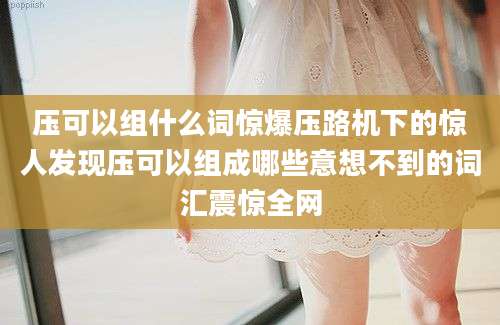 压可以组什么词惊爆压路机下的惊人发现压可以组成哪些意想不到的词汇震惊全网