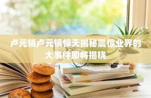 卢元镇卢元镇惊天揭秘震惊业界的大事件即将揭晓