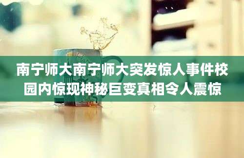 南宁师大南宁师大突发惊人事件校园内惊现神秘巨变真相令人震惊
